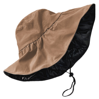 Wild Peak 野峰 抗UV遮陽帽 黑膠帽簷 可調帽繩, 58~60cm, 駝色