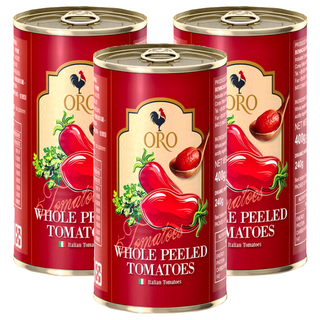 ORO 去皮整顆番茄罐頭, 400g, 3罐