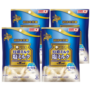 UHA 味覺糖 鹽味牛奶糖 220g 法國產洛雷岩鹽使用 北海道產生奶油使用, 4袋