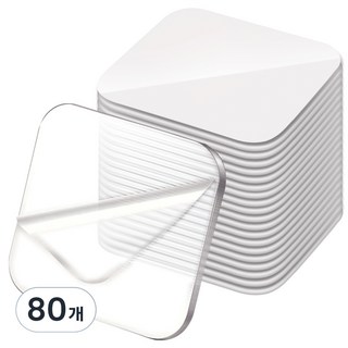 ender 貼紙型超強力壓克力泡棉奈米矽膠透明凝膠雙面膠帶, 80個, 透明