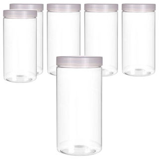 Mir Farms 圓形密封容器 白色 1000ml, 6個容器 + 6個蓋子, 6入