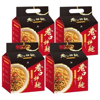 統一 巷口拌麵 紅油椒麻，每份105公克，本包裝含4份, 16包