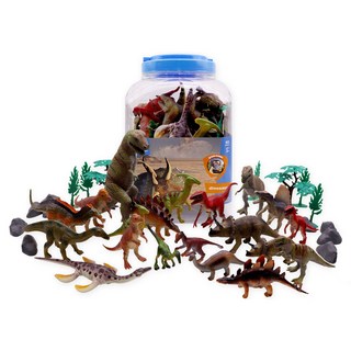 애니멀플래닛 사각 버켓 공룡 피규어 세트 40p, 1세트