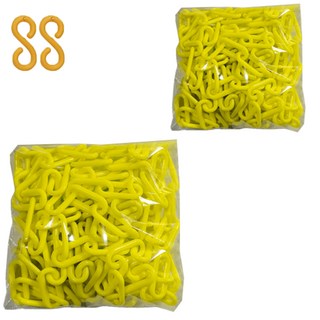 DONGKWANG SAFETY 鏈條 + 塑膠連接環, 2包, 黃色