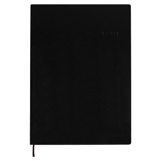 珠友文化 A4 膠皮筆記本 橫線 80磅高級雪白畫刊紙 無毒大豆油墨 可完全攤平, 黑色, 1本