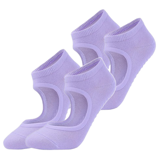 美得像專櫃 防滑瑜伽襪 圓頭露背款