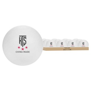 TMOUNT KTS 3星級桌球練習球, 1個, 100入, 白色