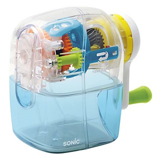SONiC 自動退筆手動削鉛筆機，日本設計 兒童安全使用 大容量收集盒, 透明, 1個