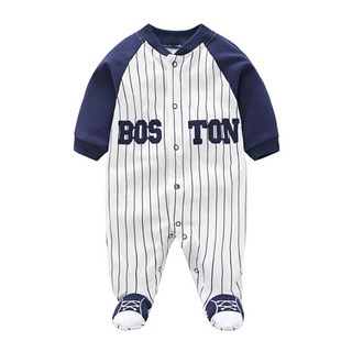 Mom's Care 童款棒球衣造型鈕扣式連身衣 Y042BCAA006