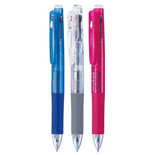 ZEBRA 斑馬牌 SARASA 3色原子筆 0.5mm, 顏色隨機, 3支