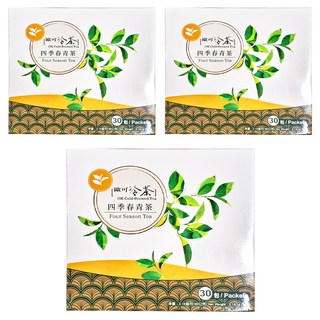 歐可茶葉 冷茶 四季春青茶, 3g, 30包, 3盒