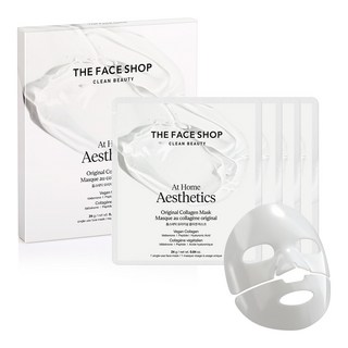 THE FACE SHOP 菲詩小舖 At Home Aesthetics膠原蛋白面膜 24g, 4片, 1盒