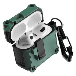 GOOSPERY 防撞鎖硬殼保護殼, AirPods 4代, 綠色