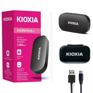 키오시아 PLUS G2 외장 SSD, 1TB, 블랙