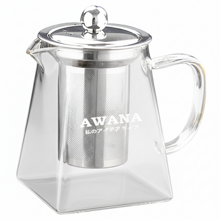 AWANA 艾薇兒 玻璃耐熱泡茶壺, 透明, 550ml, 1入