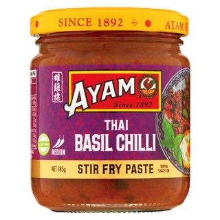 AYAM 雄雞標 泰式羅勒辣椒醬 185g, 1罐