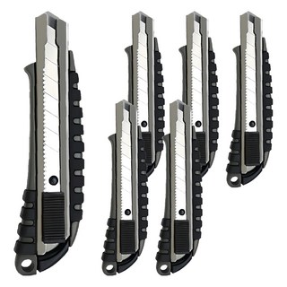 화신 커터칼 대 18mm KN-351, 혼합색상, 6개