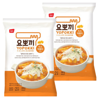 YOPOKKI 芝士味辣炒年糕 袋裝 微波加熱即食, 240g, 2包