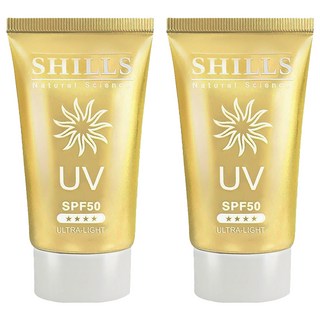 SHILLS 舒兒絲 很耐曬超清爽美白出水防曬凝乳，長效8小時抗UVA/UVB，SPF50，40ml, 2件