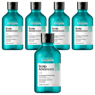 L'OREAL PARiS 巴黎萊雅 Scalp Advanced 水楊酸控油洗髮精, 300ml, 5瓶