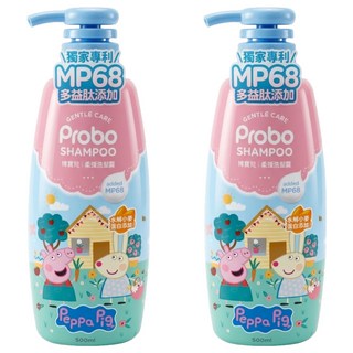 Probo 博寶兒 柔護洗髮露 佩佩豬, 500ml, 2瓶