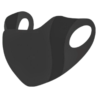 冰絲防曬口罩 黑色, 防紫外線, 透氣舒適, 可重複使用, 16.5 x 12cm