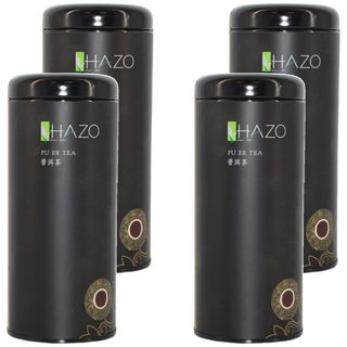 HAZO 普洱茶 保留完整風味 特有茶風味 紅色茶湯 茶香濃厚又甘甜, 100g, 1罐, 4罐