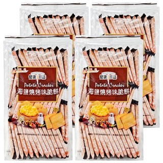 HEALTH DAILY 健康日誌 海鹽燒烤味脆餅 量販包 薄脆片爽口好滋味, 408g, 4袋