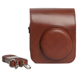 拍立得復古相機包 附背帶 棕色, 1個, CYL-25052175