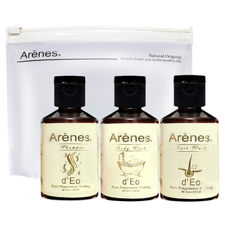 Arenes 愛霓思 ArenesEO旅行組C(洗髮60ml+沐浴60ml+洗臉60ml+旅行袋), 1入