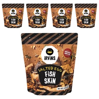 IRVINS 鹹蛋黃魚皮 80g, 5包