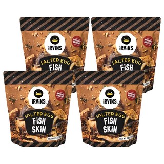 IRVINS 鹹蛋黃魚皮 80g, 4包