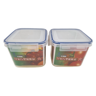 皇家 方型保鮮盒, 2 個容器 + 2 個蓋子, 1組