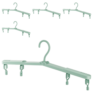 可折摺疊衣架 35 x 7.5cm 290g, 綠色, 5個