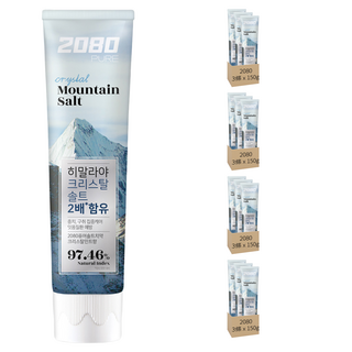 2080 喜馬拉雅山水晶岩鹽牙膏 薄荷味, 150g, 12條