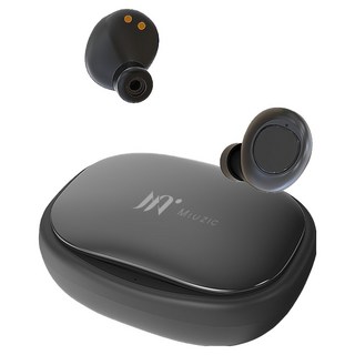 Miuzic 沐音 Pure P1 真無線藍牙耳機 藍牙5.0 IPX5防水 輕量化設計, 黑色