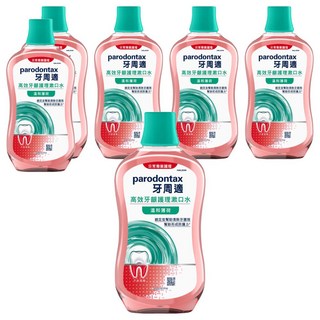 parodontax 牙周適 高效牙齦護理漱口水 溫和薄荷, 500ml, 6瓶
