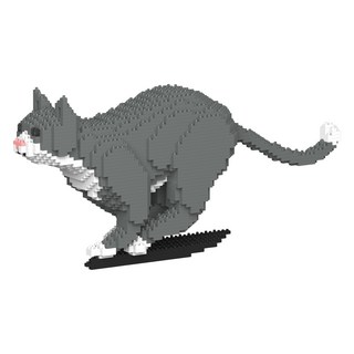 JEKCA 奔跑的灰色賓士貓積木, 混和色, 1個