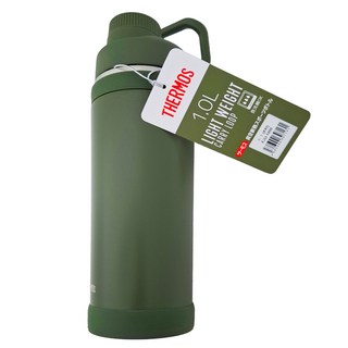 THERMOS 膳魔師 真空保溫瓶 FJU-1000, 卡其綠色, 1L, 1個