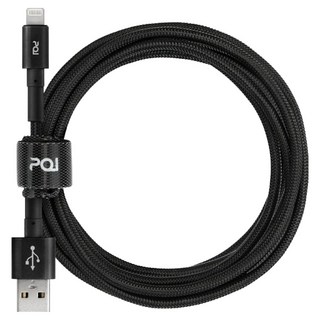 pqi 勁永 I Cable Reversible 數據線, 適用於iPhone/iPad/iPod, 180cm, 黑色, 1條