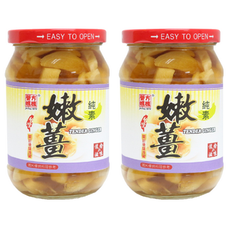 譽方媽媽 味醂嫩薑, 香脆味美 開胃 全素食品, 380g, 2罐