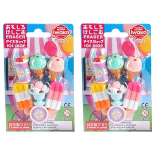 iwako 造型橡皮擦 冰店 日本製造 安全無毒, 2組