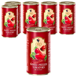 ORO 去皮整顆番茄罐頭, 400g, 6罐