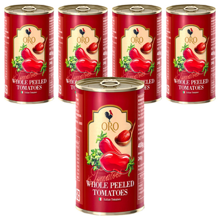 ORO 去皮整顆番茄罐頭, 400g, 5罐