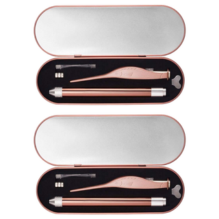 發光挖耳器 LED燈 圓潤勺頭 附收納盒, 2組