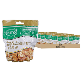 YILIN 憶霖 HITO 鹹酥腰果, 口感酥脆 粒粒飽滿, 100g, 10包