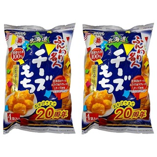 越後製菓 北海道起司泡芙米果 4包, 66g, 2袋