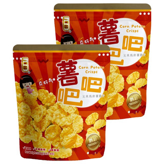 一口田 薯吧吧 玉米馬鈴薯脆片, 多種穀物, 香酥脆, 100g, 2包