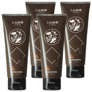 tsaio 上山採藥 咖啡因控油洗顏乳 添加北美金縷梅水 泡沫綿密 洗後不乾澀, 100g, 4條