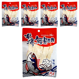 北海 鱈魚香絲 寬條, 38g, 5包
